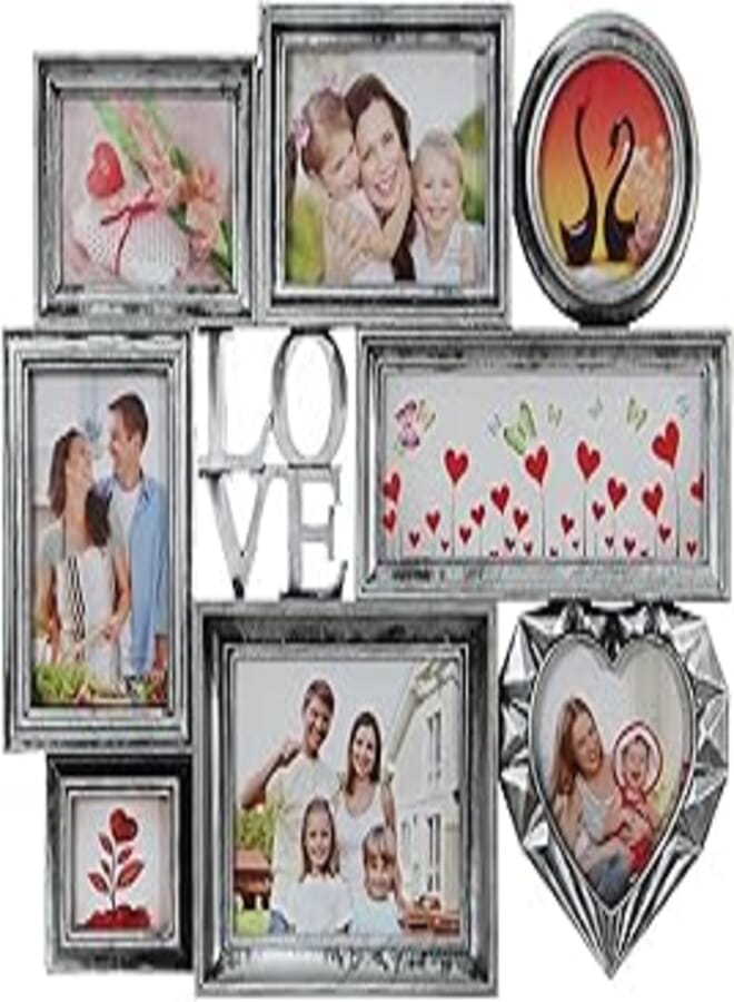 El Maayergy H608 Photo Frame, 8 Pictures - Silver