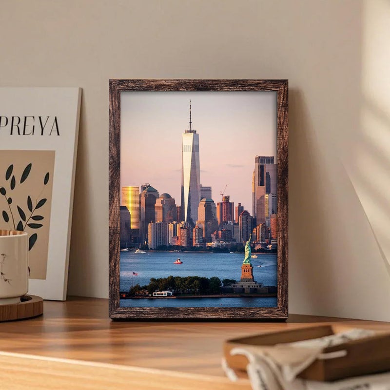 BESCRCL 18x27 Picture Frame Brown, Poster Frames Wall Hanging, Display Pictures 18 x 27 without Mat, 1 Pack - Image 3