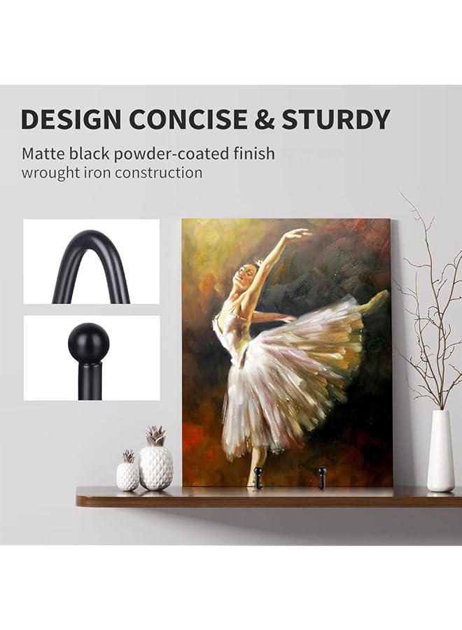 erorex Plate Stands For Display Plate Holder Display Stands 11Cm Holder Stand Metal Frame Stand For Picture Book Photo Easel Creation Collectibles 4 Pack Black - Image 4