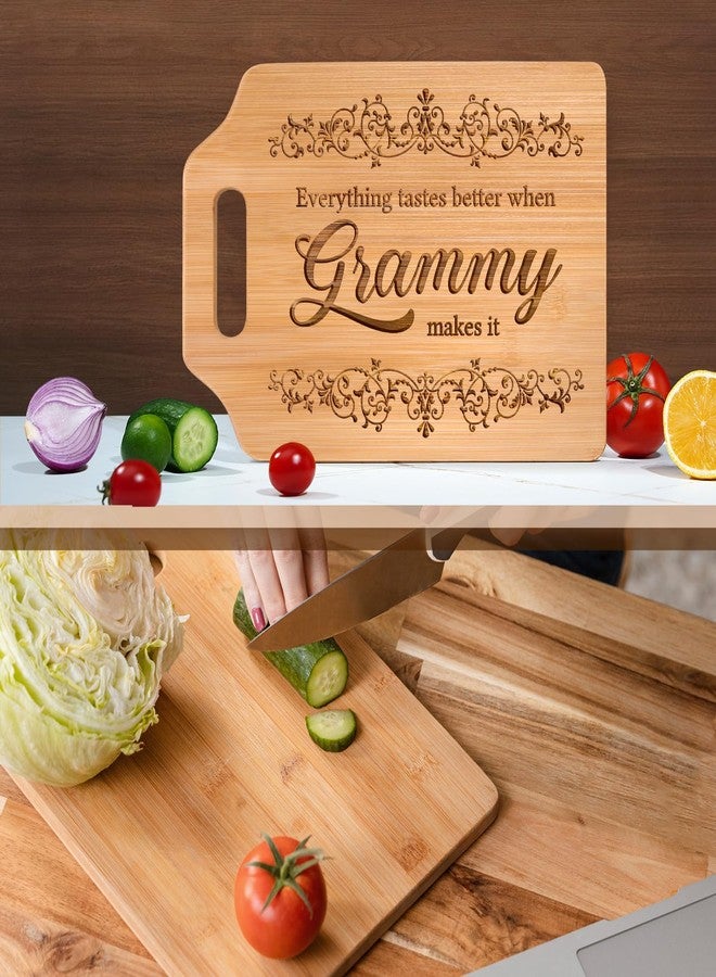 AceThrills Grammy Gift ideas - Engraved Bamboo Cutting Board - Grammy Mothers Day Gifts for Grammy, Grammy Christmas Gifts Orament - Image 5