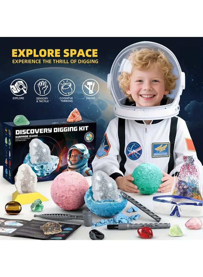 Kids Gemstone Digging Set STEM Science Experiment Kit with Real Gems Random Color - Image 5