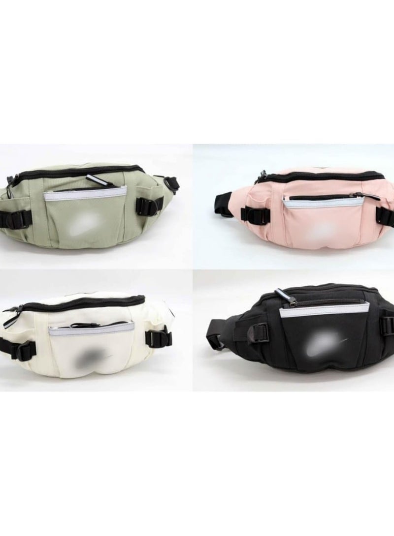 Crossbody Waist Pack, Lightweight Belt Bag for Travel, Walking, Running, Hiking, Cycling, Easy to Carry Any Phone, Wallet (White)  - Image 2