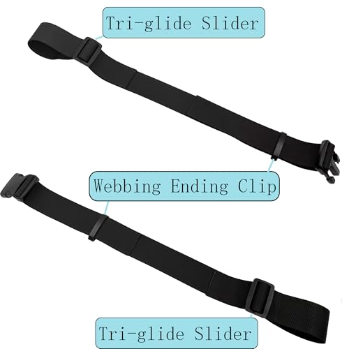 YYST One Backpack Waist Belt Backpack Waist Strap Universal Fit with Buckle - Black - Image 3