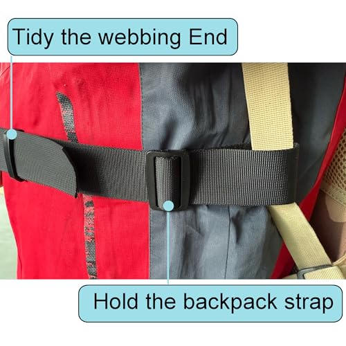 YYST One Backpack Waist Belt Backpack Waist Strap Universal Fit with Buckle - Black - Image 5