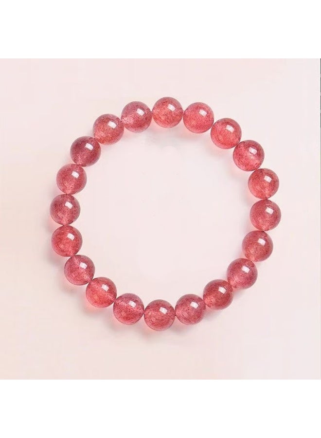 تشوميل سوار ممتد من خرز كوارتز الفراولة الطبيعي - يجذب الحب والطاقة الإيجابية - Image 2