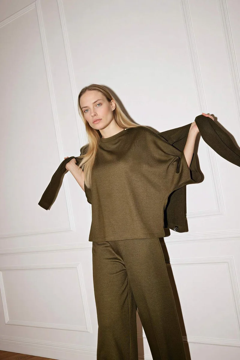DeFacto Boat Neck Shor Sleeve T-Shirt