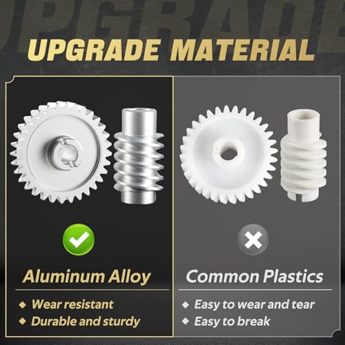 HIMARKLIF Upgrade Aluminum Alloy Drive and Worm Gear Kit Compatible with LiftMaster Craftsman Chamberlain Master Mechanic Garage Master Door Opener Access System Replace 41A2817 41C4220 41C4220A - Image 3