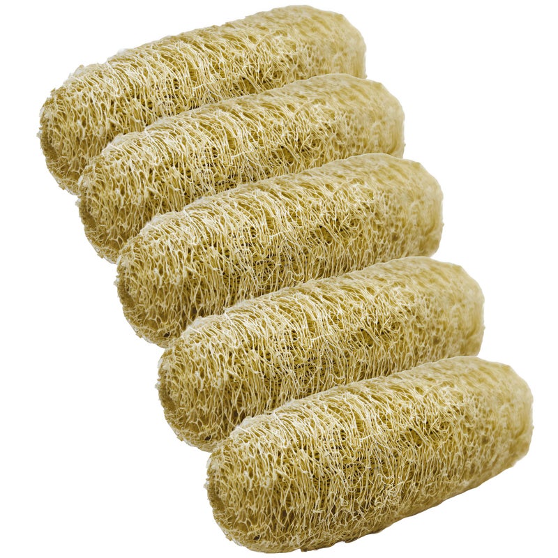 Natural Shower Luffa Sponge Body Scrubber | Luffa (Peerkangai) Bath scrub is Body Cleansing Removing Dead Skin Cells - Skin Care in Bath Spa Shower By SNKM (Pack of 5) - Image 1