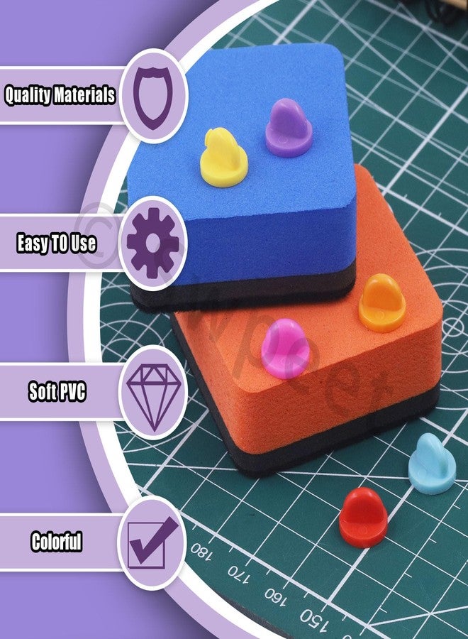 Swpeet 320Pcs Rubber Pin Backs Locking Butterfly Clutch with 10mm Blank Pins Kit, Locking Pin Backs with Storage Case, Tie Tacks Keepers Replacement Fits for Uniform Badges and Craft Making - Image 3