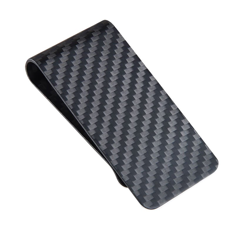 CL CARBONLIFE CL CARBONLIFE Carbon Fiber Wallet Money Clip for Cash and Credit Card, Minimalist Holder Clips for Men (Matte Black, 2.8"x1.5")  - Image 5