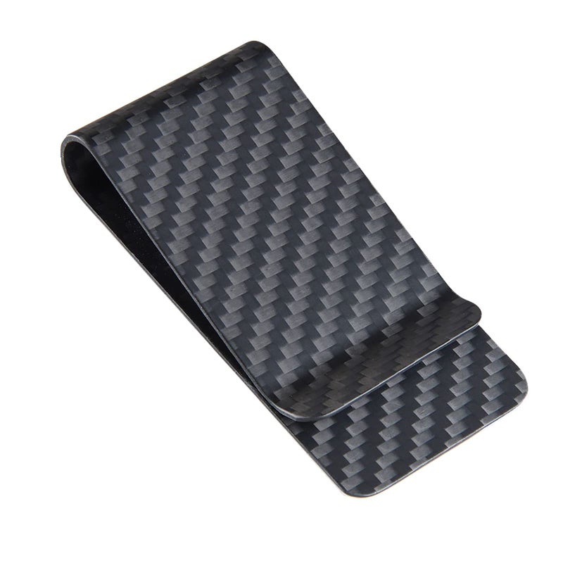 CL CARBONLIFE CL CARBONLIFE Carbon Fiber Wallet Money Clip for Cash and Credit Card, Minimalist Holder Clips for Men (Matte Black, 2.8"x1.5")  - Image 4