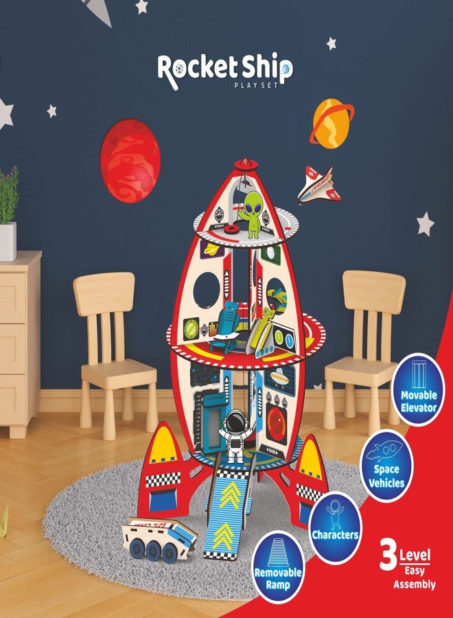 Webby DIY Rocket Playset Doll House | Spaceship Play House for Boys and Girls - Image 5