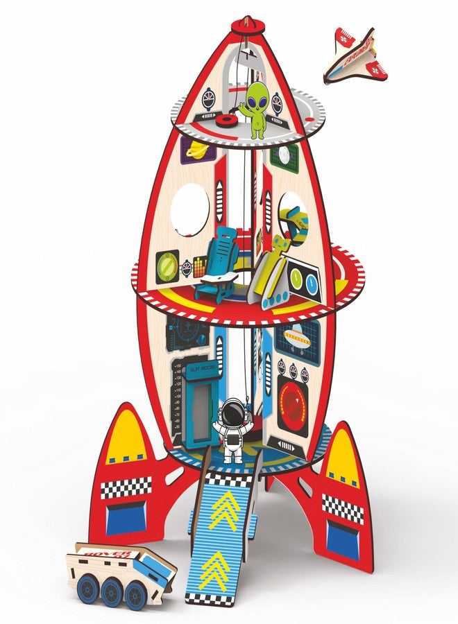 Webby DIY Rocket Playset Doll House | Spaceship Play House for Boys and Girls - Image 1