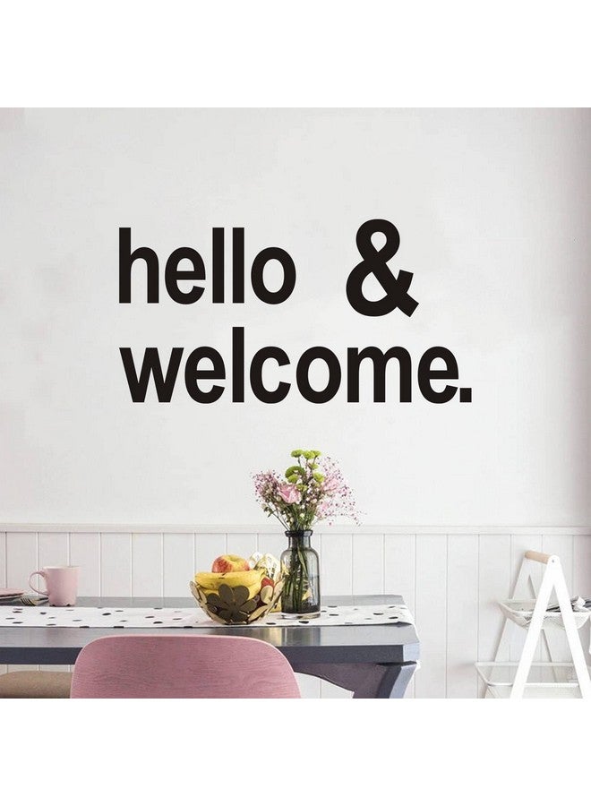 SEATUNE Wall Decal Stickers, Hello Welcome Stickers, (Easy to Apply), Vinyl Wall Decor Art Front Door Inspirational Motivational Quotes, Office Gym Nursery Playroom, Yoga Room Welcome Saying Home Word 21"X11" - Image 1