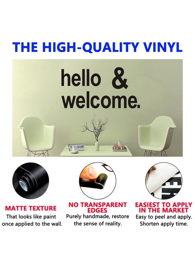 SEATUNE Wall Decal Stickers, Hello Welcome Stickers, (Easy to Apply), Vinyl Wall Decor Art Front Door Inspirational Motivational Quotes, Office Gym Nursery Playroom, Yoga Room Welcome Saying Home Word 21"X11" - Image 2