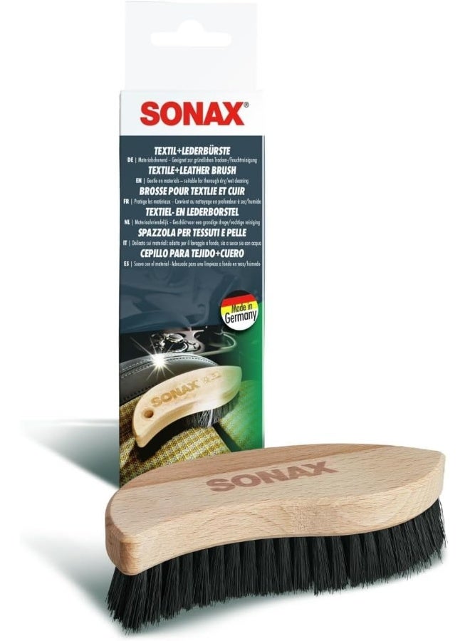 Sonax Textile and Leather Brush (1 Piece) - for the Dry and Wet Cleaning of Textiles and for the Thorough and Gentle Cleaning of Smooth Leather Surfaces - Image 1