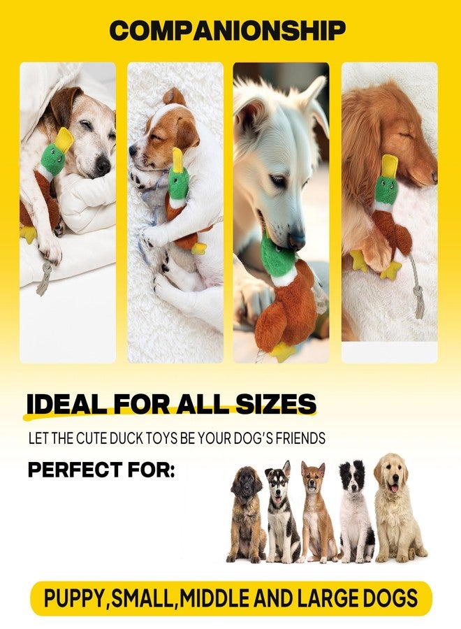 فيدا ألعاب فيدا على شكل بطة للكلاب التي تمضغ بقوة، ألعاب حبل تصدر صوتاً لإبقاء كلبك مشغولاً، لعبة شد الحبل على شكل بطة محشوة بحبل قطني طبيعي للجراء من السلالات الصغيرة والمتوسطة والكبيرة. - Image 5