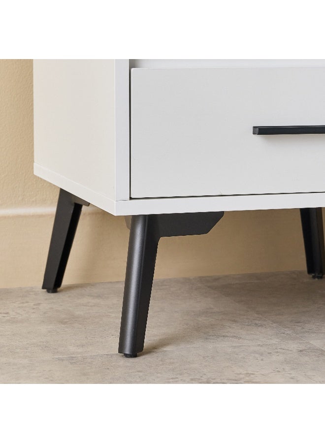 Home Box Compact White 2-Drawer Nightstand for All - Image 5