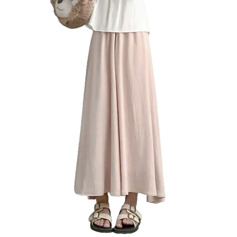 Women's Summer Lightweight A-Line Long Skirt Pants with Elastic Waist - Image 5