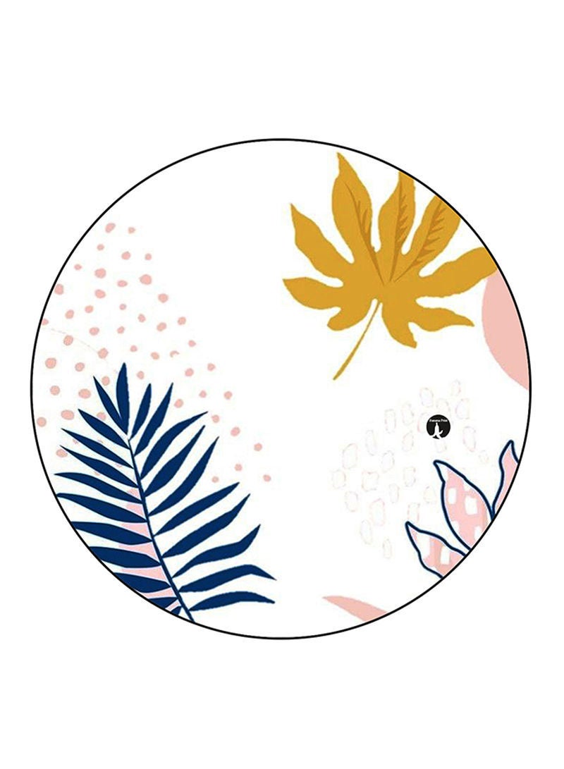 RKN Leafs Printed Large Round Pin Badge Multicolour - Image 2