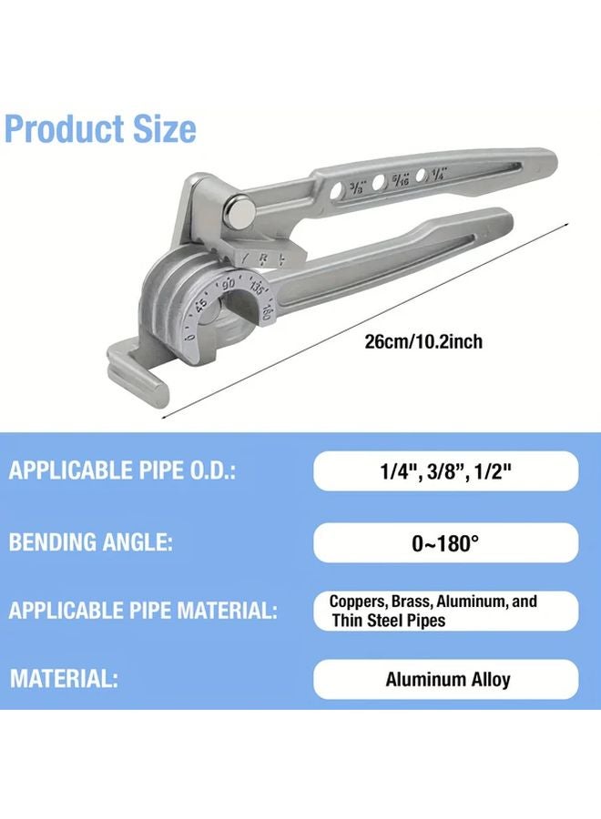 1pc 3 In 1 Tube Bender 180 Degree Aluminum Alloy Ratchet Tool For Copper Brass Aluminum Steel HVAC - Image 3