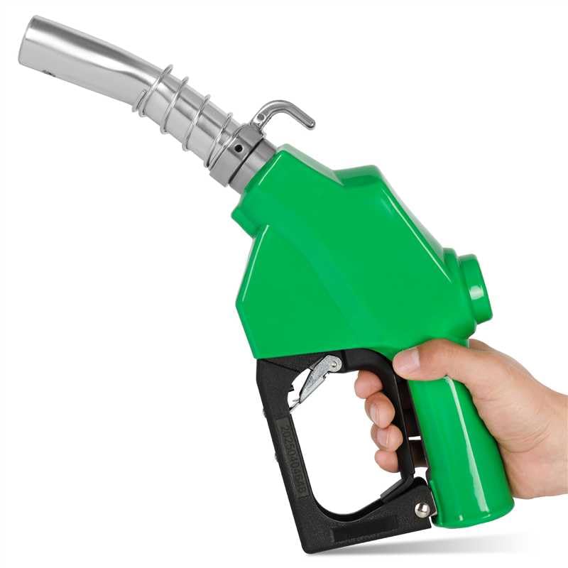 Azdele 1" NPT Automatic Fuel Nozzle & Hook, Diesel Gas Pump Handle, 19/16"(OD=30mm) Max Flow 30GPM, Fuel Transfer Pump Nozzle For Gasoline, Diesel, Biodiesel, Kerosene, Auto Shut Off 3-speed Latch - Image 1