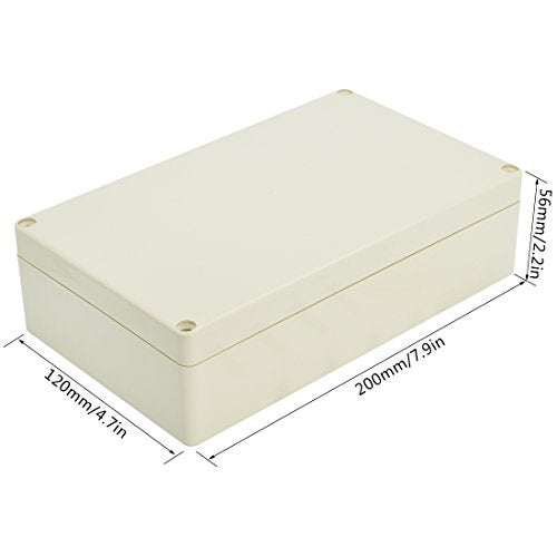LeMotech Waterproof Dustproof IP65 ABS Plastic Junction Box Universal Electric Project Enclosure Pale Gray 7.9 x 4.7 x 2.2 inch (200 x 120 x 56 mm) - Image 2