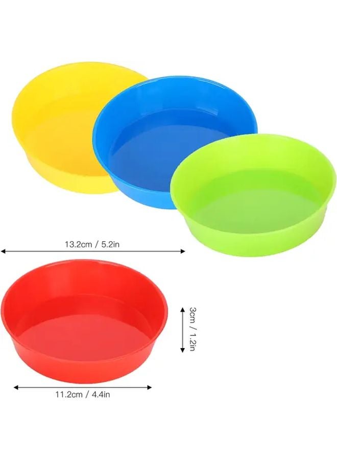 4 Pieces Plastic Mixing Bowls Set For Artistic Painting DIY Round Art Supplies - Image 3