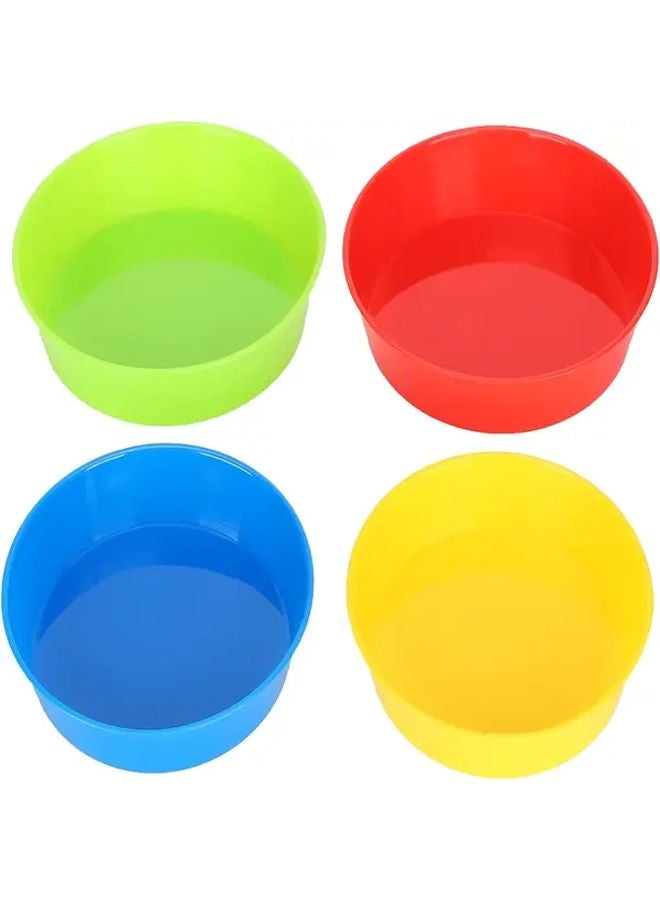 4 Pieces Plastic Mixing Bowls Set For Artistic Painting DIY Round Art Supplies - Image 4