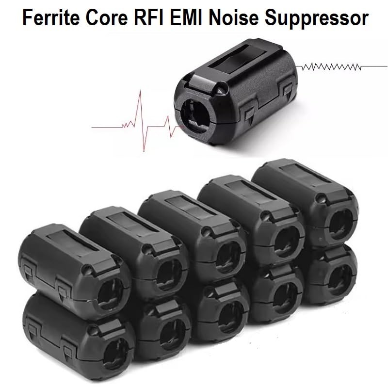 VSKEY Clip-on Noise Filter,VSKEY [10pcs 9.0mm] Anti-Interference High-Frequency Ferrite Core Choke Subwoofer,Speaker,Mixer,Home Audio Device Noise Suppressor (0.35 inch Inner Diameter) - Image 5