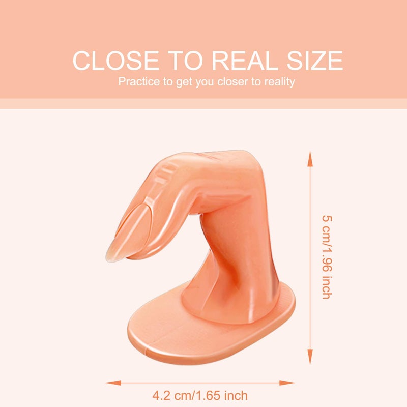 Blulu 20 Pieces Practice Manicure Fingers with False Nails Training Fingers for Acrylic Gel Nail Art Hand Nail Art Training Display Decoration - Image 2