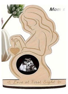 Generic Wooden Pregnant Woman Photo Frame - Unique Decoration for Baby Ultrasound  - Image 1