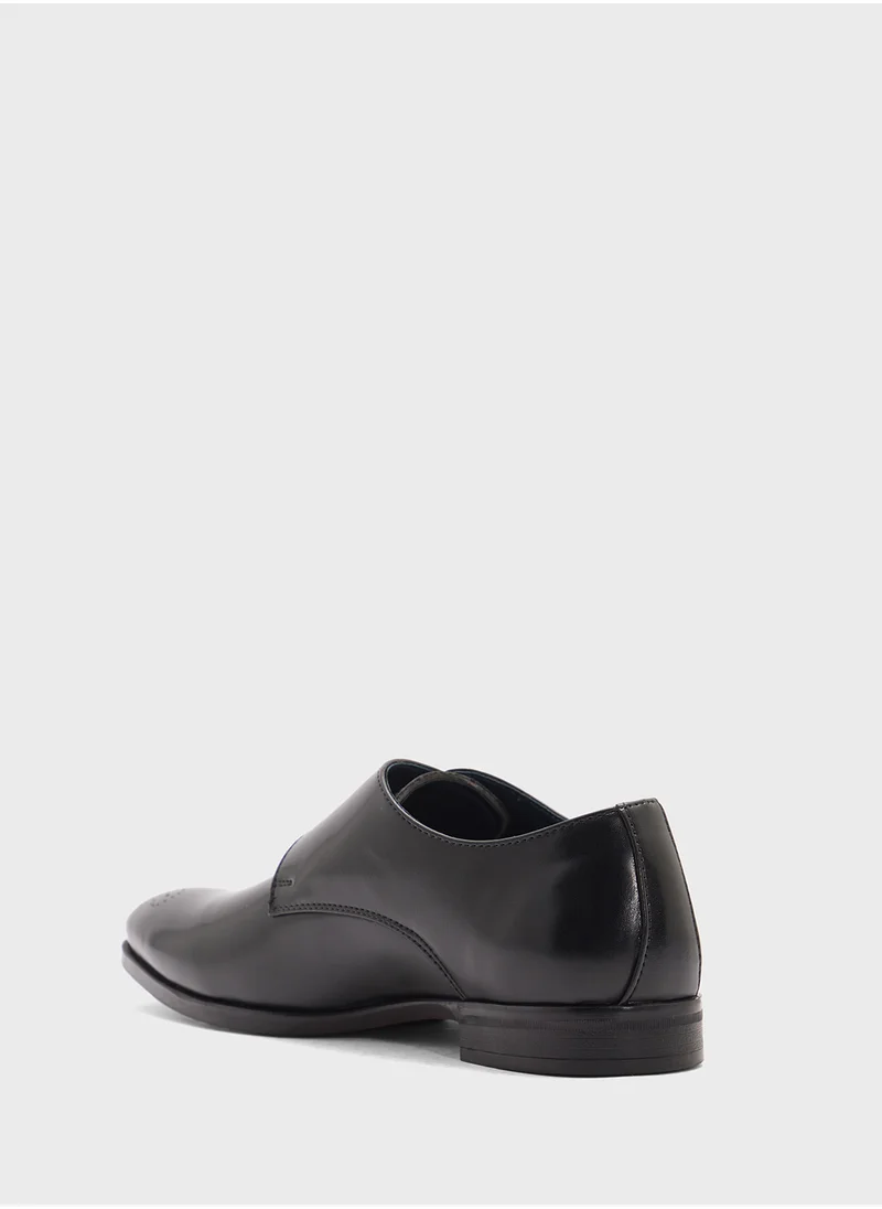روبرت وود Brogue Design Formal Monk Slip Ons