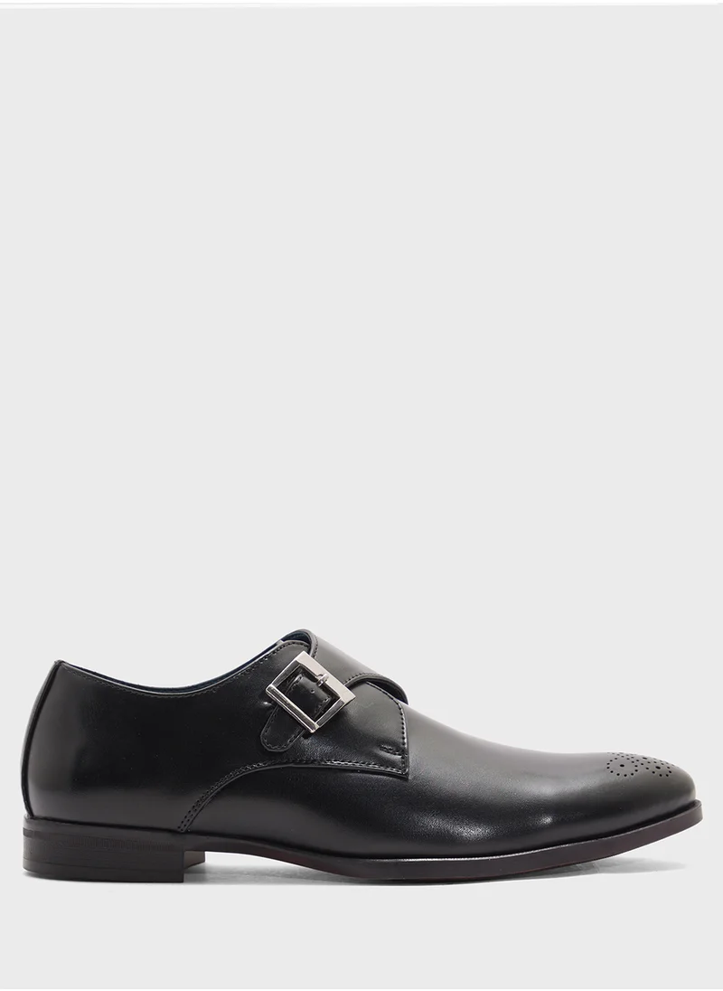 روبرت وود Brogue Design Formal Monk Slip Ons