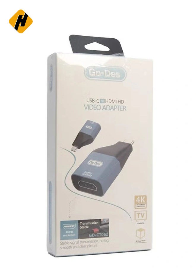 HuHa Go-Des USB-C to HDMI HD Video Adapter GD-CT062  - Image 3