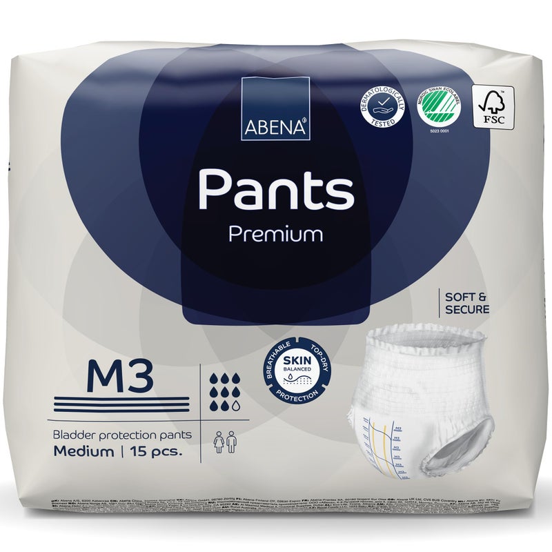 Abena Pants, Premium Protective Underwear, Level 3, (Medium To Extra Large), Medium, 15 Count - Image 1