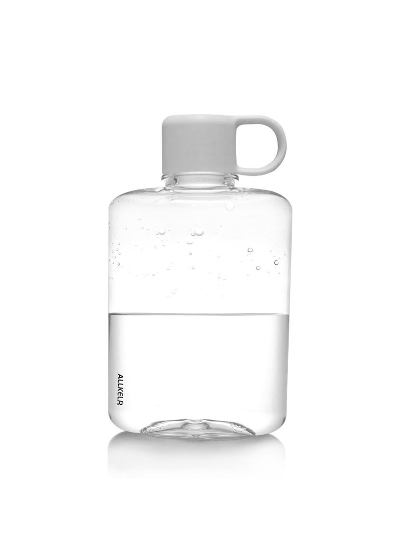 ALLKELR Portable Flat Water Bottle, BPA Free Tritan Plastic Travel Water Bottle for Camping, Fitness, Outdoor Sports, Fits Purse and Pocket (White, 12.2 oz) - Image 1