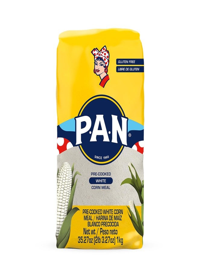 P.A.N. White Corn Meal – Pre-cooked Gluten Free and Kosher Flour for Arepas (2 lb 3.27 Oz / Pack of 1) - Image 1