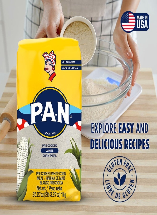 P.A.N. White Corn Meal – Pre-cooked Gluten Free and Kosher Flour for Arepas (2 lb 3.27 Oz / Pack of 1) - Image 3