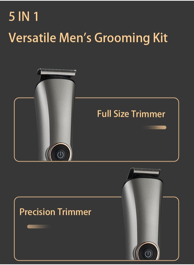 Luttec Cordless Professional Hair Clipper 5 in 1 Hair Trimmers Beard Trimmer ,Multifunctional Mens Grooming Kit for Beard Face Nose USB Rechargeable Electric Shaver Body Trimmer for Men with Storage Base  - Image 3