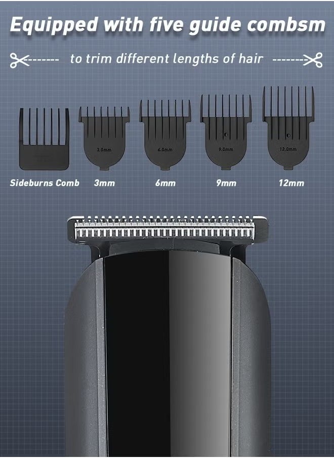 Luttec Cordless Professional Hair Clipper 5 in 1 Hair Trimmers Beard Trimmer ,Multifunctional Mens Grooming Kit for Beard Face Nose USB Rechargeable Electric Shaver Body Trimmer for Men with Storage Base  - Image 5