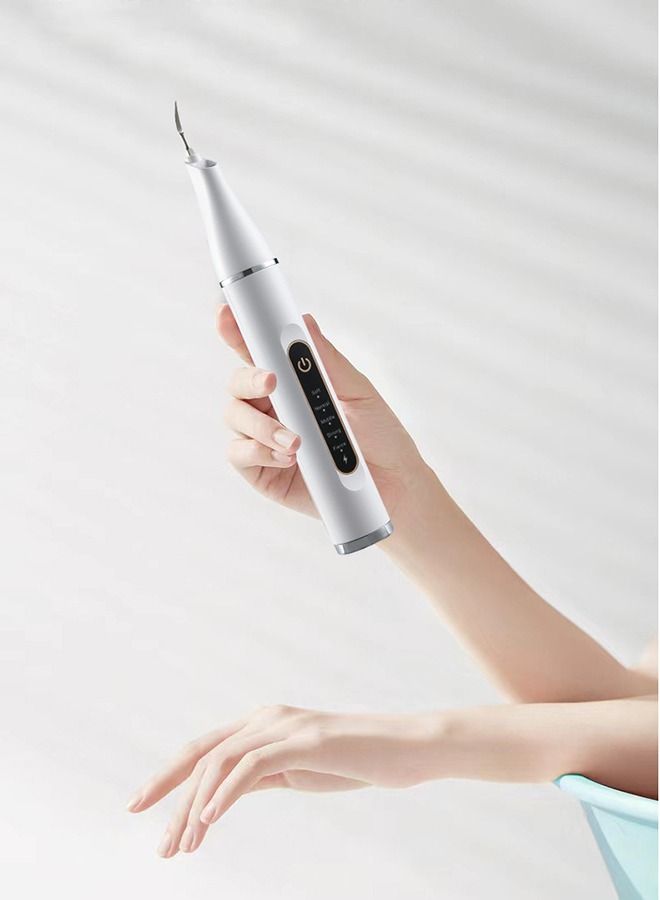 Electric Rechargeable Plaque Remover for Teeth,Teeth Cleaning Kit with LED Light,Tooth Cleaner Tartar Remover Plaque Blaster,Oral Care for Home ,with 3 Adjustable Modes and 2 Replacement Head