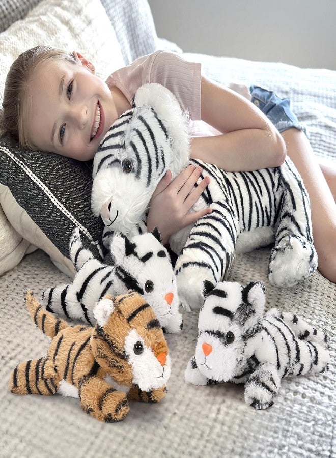 MaoGoLan 4Pcs White Tiger Stuffed Animals, 17.7 inches Large Tiger Plush Toy Set, Stuffed Mommy Tiger with 3 Cubs, Gifts for Boys Girls, Birthday Christmas Festive Decor - Image 3
