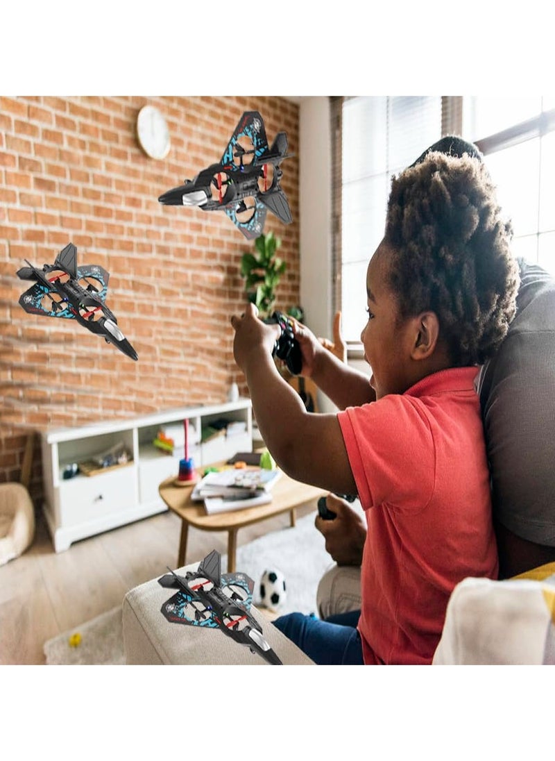 null - Remote Control Drone Plane 2.4GHz Quadcopter Hovering Fighter Aircraft RC Airplane RTF for Kids & Adults with 3D Flip, Auto Hovering, Colored Lights, USB Charging - Model L0712 - Image 1