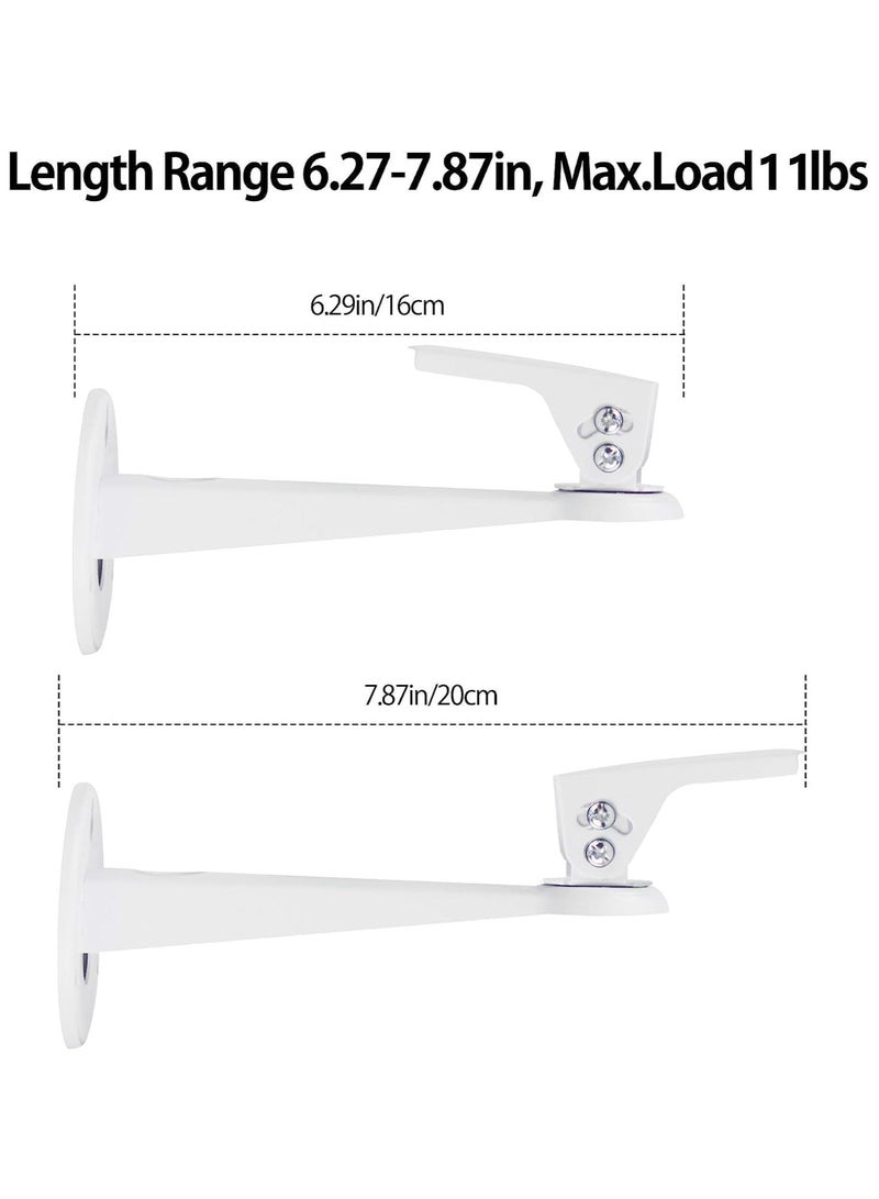 Projector Wall Mount, mini Projector Hanger, CCTV Security Camera Housing Mounting Bracket, for CCTV Camera Projector Webcam, with Load 11 lbs Length 7.8 inch, Rotation 360° White - Image 2