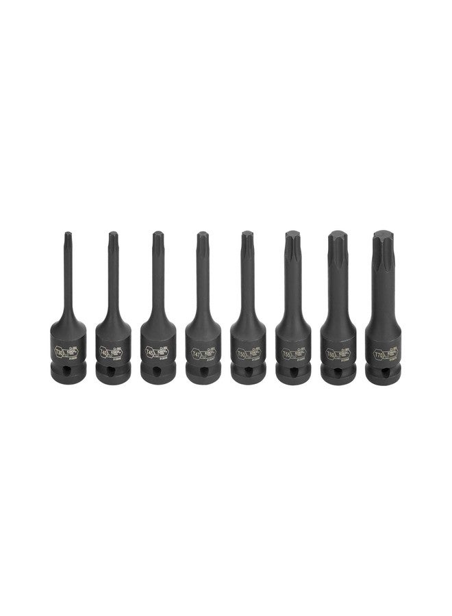 Jetech 8PCS 1/2 Inch Drive Impact Sockets Torx Star Bit Set, T30-T70, Cr-Mo Steel, One-Piece Construction, Includes Sturdy Blow-Molded Carry Case - Image 2