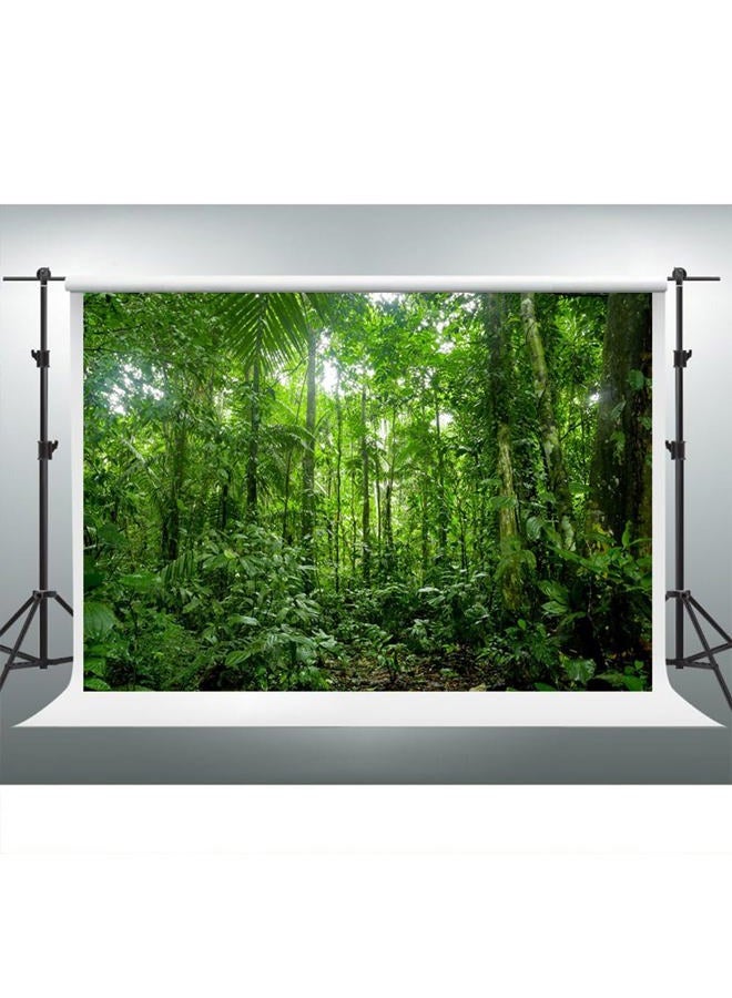 YongFoto 8x6.5ft Jungle Forest Trees Backdrops for Photography Summer Woods Wonderland Trees Plant Spring Nature Landscape Photography Background Picnic Camping Girl Boy Scouts Adventure Photo Studio  - Image 3