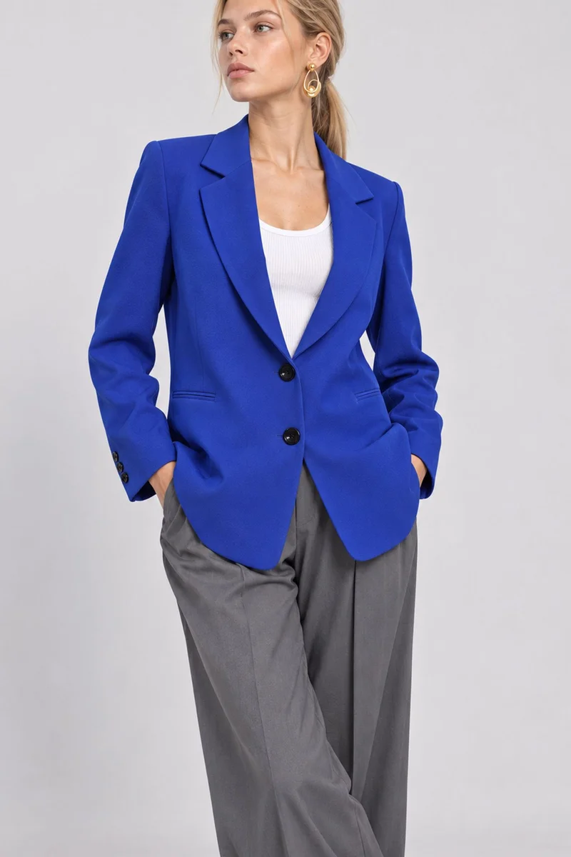 Happiness İstanbul Cobalt Blue ISTANBUL Women's Jacket for Women | Best Price UAE