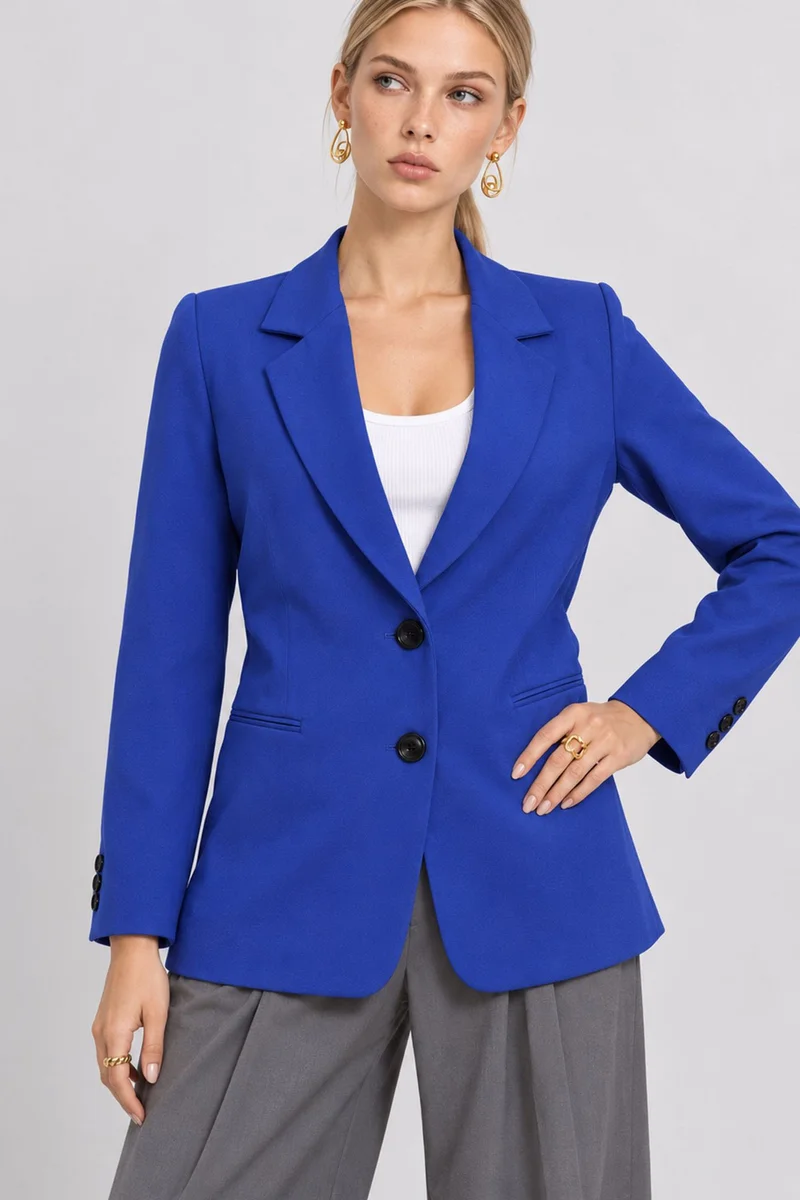 Happiness İstanbul Cobalt Blue ISTANBUL Women's Jacket for Women | Best Price UAE