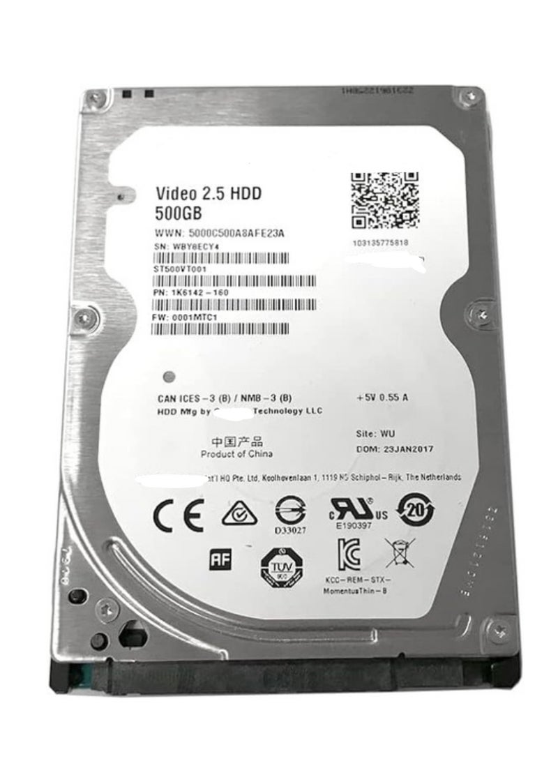 هارد ديسك داخلي 500 جيجا بايت (2.5 إنش، 5400 لفة في الدقيقة، SATA، أسود) 